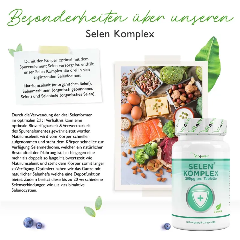 Selen 3-fach Komplex (365 Tabletten a 200 µg)