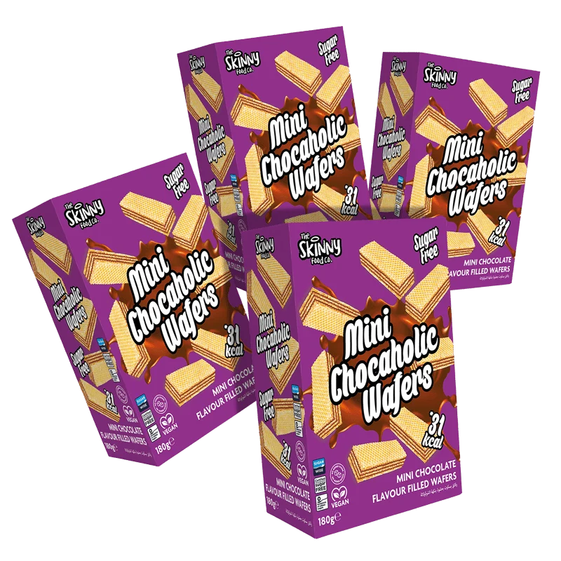 Dünne Mini-Chocaholic-Waffeln, 180 g, 4er-Box-Paket