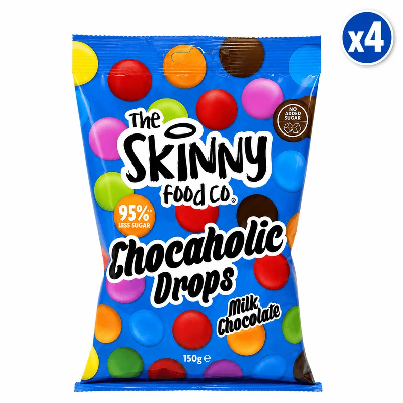 Schlanke Schokoladentropfen im praktischen Beutel zum Teilen – 95 % weniger Zucker – 150 g
