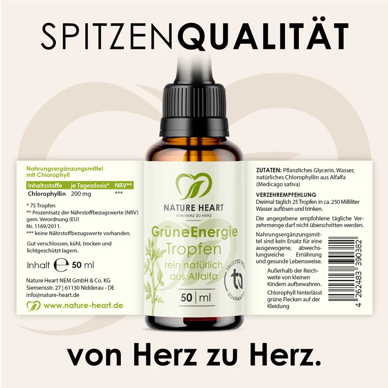 Grüne Energie - Chlorophyll Tropfen