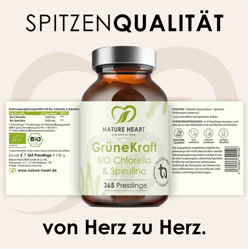 Grüne Kraft - Bio Chlorella & Spirulina