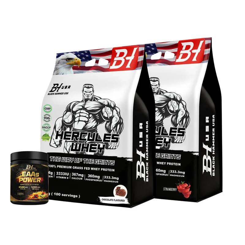 Limited Deal – 2× Hercules Whey Strawberry & Chocolate + FREE EAA 620g