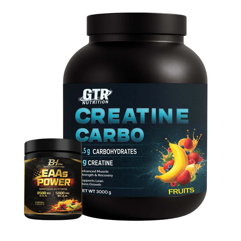 24H DEAL | Creatine Carbo 3KG Fruits + FREE EAA 620G