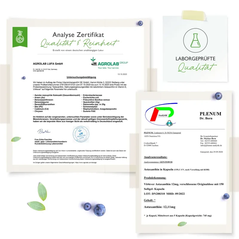 Astaxanthin 12mg vit4ever (150 Softgel Kapseln)