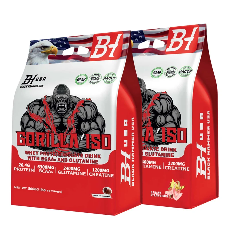 2× Gorilla ISO Whey 5KG Chocolate & Banana_Strawberry