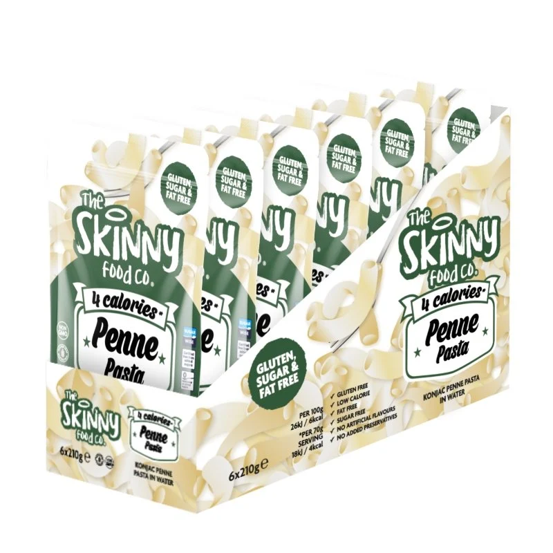 Kalorienarme dünne Penne-Nudeln – (6 x 210 g Karton)