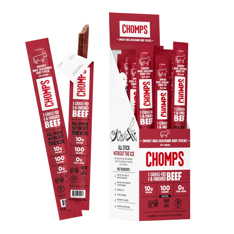 Chomps Grass-Fed and Finished Beef Sticks