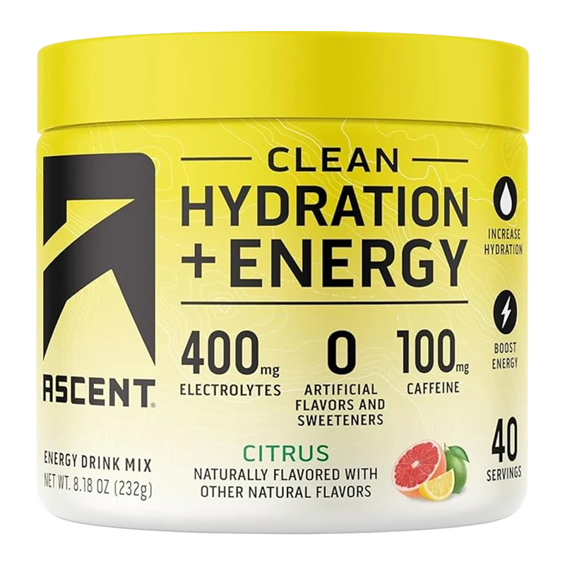 Ascent Preworkout Clean Hydration + Energy