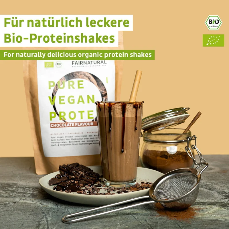 Poudre de protéine végétalienne bio chocolat sans soja