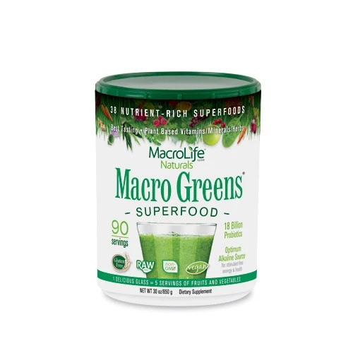Macro Life Naturals Macro Greens Nutrient-Rich Super Food Supplement