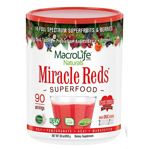 Macro Life Naturals Miracle Reds Antioxidant Superfood Supplement