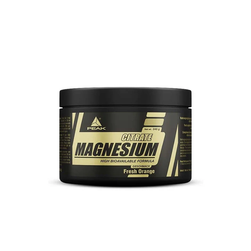 Peak Magnesium Citrate 240 g – MHD-Ausverkauf, Lemon