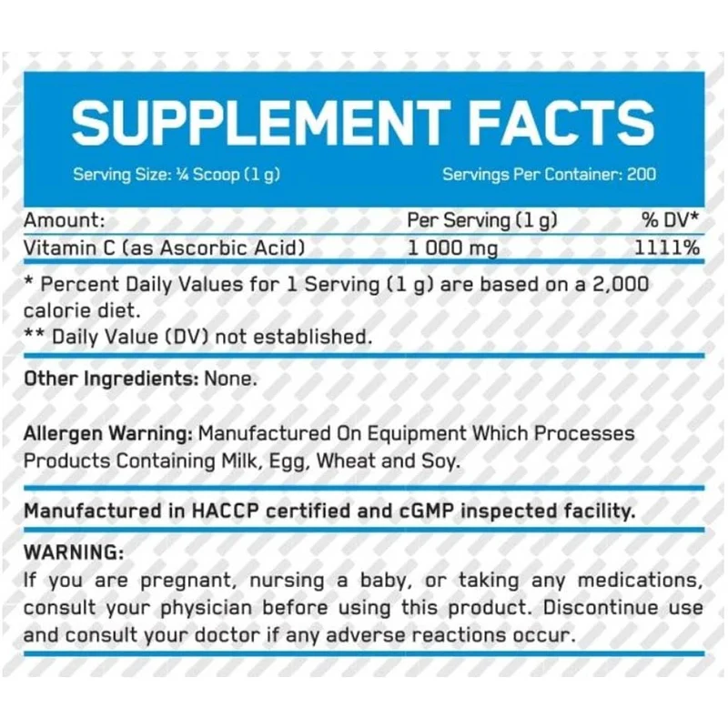 Everbuild Nutrition Vitamin C Powder 200g (MHD-Ausverkauf)