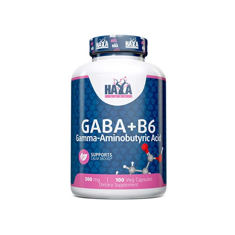 Haya Labs GABA + B6 – 100 vegane Kapseln