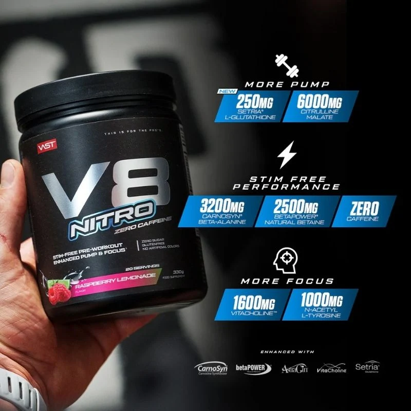 VAST Sports V8 Nitro Pre-Workout Booster