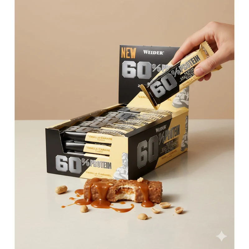 Weider 60% Protein Bar Eiweiß Riegel Box - 24x45g Riegel