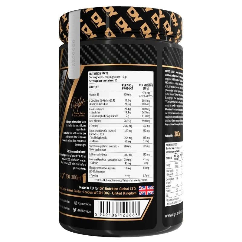 DY Nutrition Blood & Guts Pre-Workout