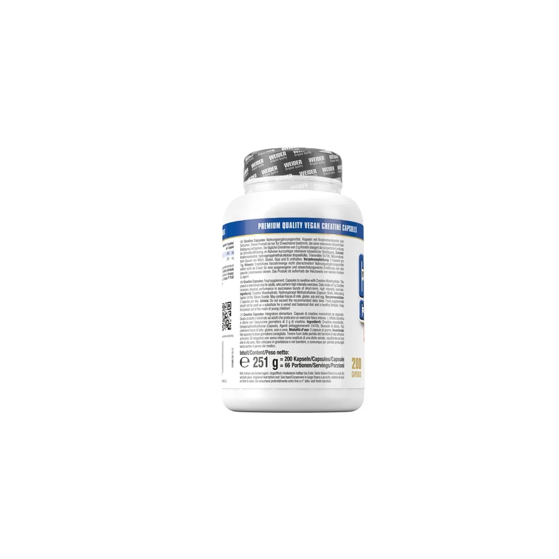 Weider Creatine Caps - 200 Kapseln pro Dose