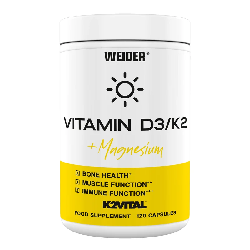 WEIDER Vitamin D3/K2 Kapseln - 120 Caps pro Dose