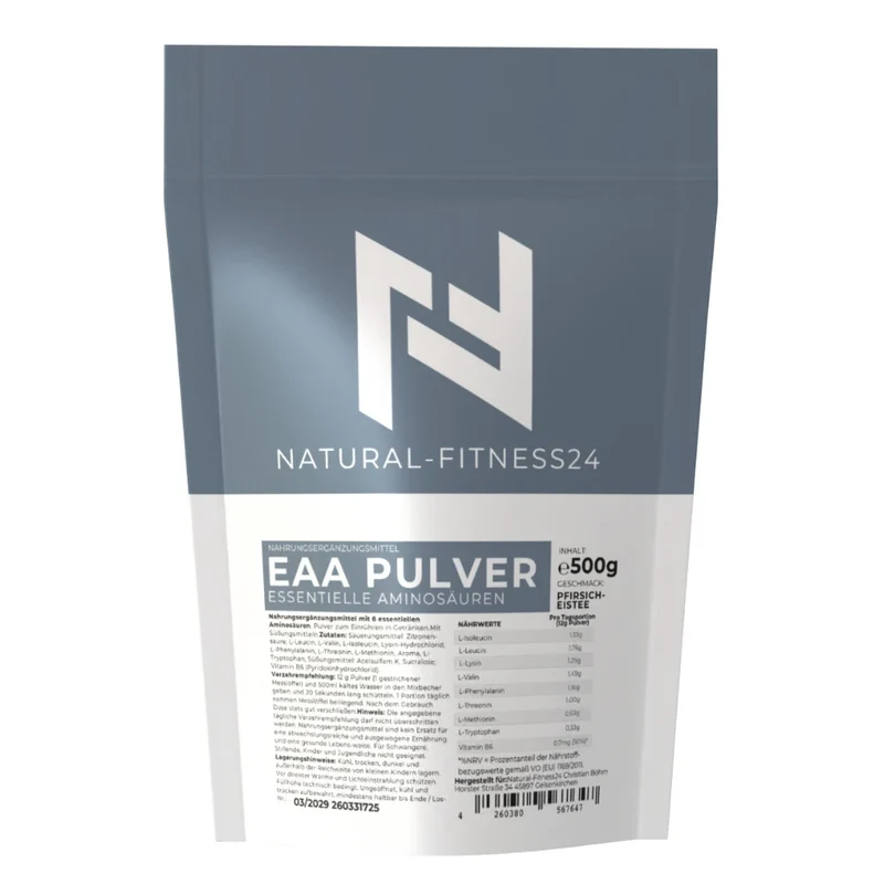 EAA Pulver 500g – Essentielles Aminosäurenpulver mit Geschmack