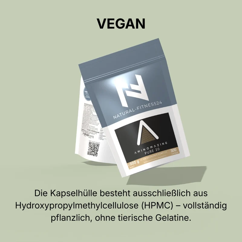Aminomazing Pure 20 – Alle 20 proteinogenen Aminosäuren 300 Kapseln