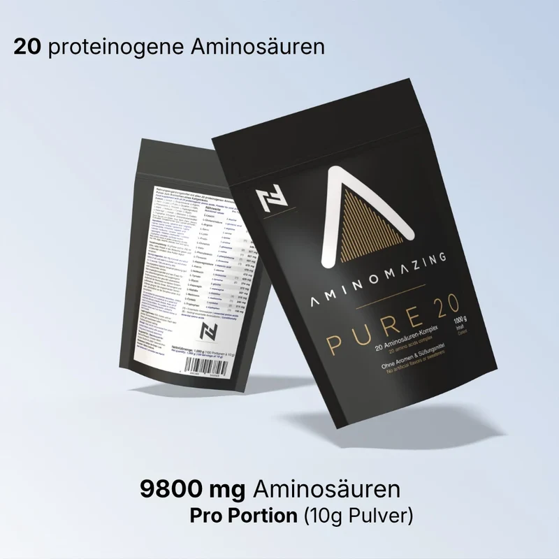 Aminomazing Pure 20 – Alle 20 proteinogenen Aminosäuren Pulver, 1000g