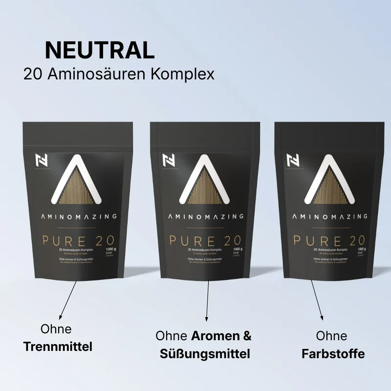 Aminomazing Pure 20 – Alle 20 proteinogenen Aminosäuren Pulver, 1000g