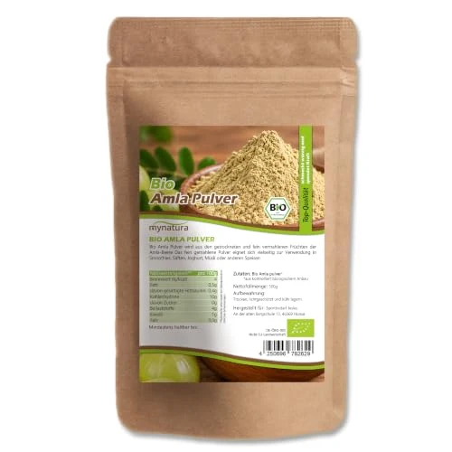 Mynatura Bio Amla Pulver - Amalakibeeren gemahlen | Amalaki | Beutel