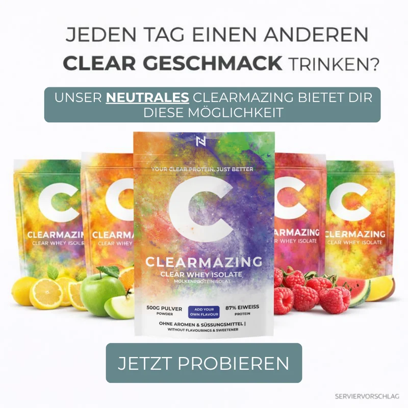 Clearmazing Clear Whey Protein Isolat – 500g | 87% Eiweißgehalt, Ohne Aroma & Süßungsmittel