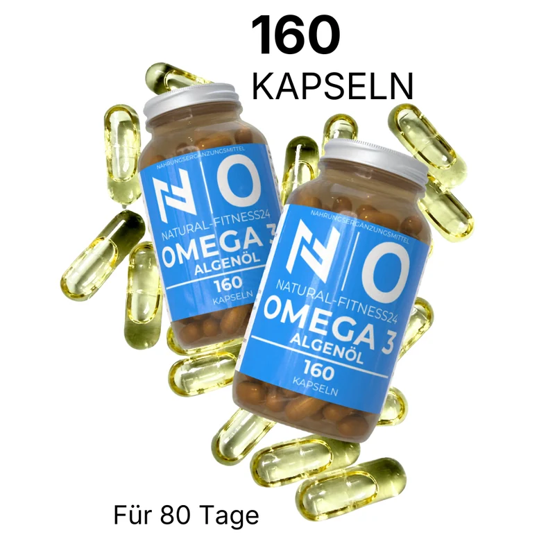 Vegane Omega 3 Kapseln mit Algenöl - 160 Kapseln