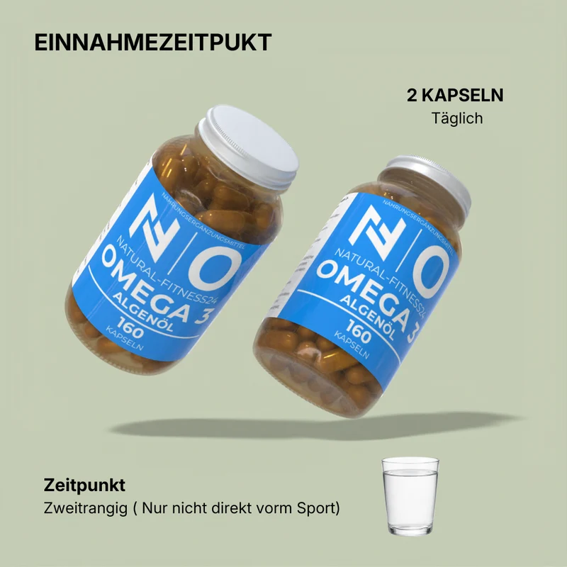 Vegane Omega 3 Kapseln mit Algenöl - 160 Kapseln