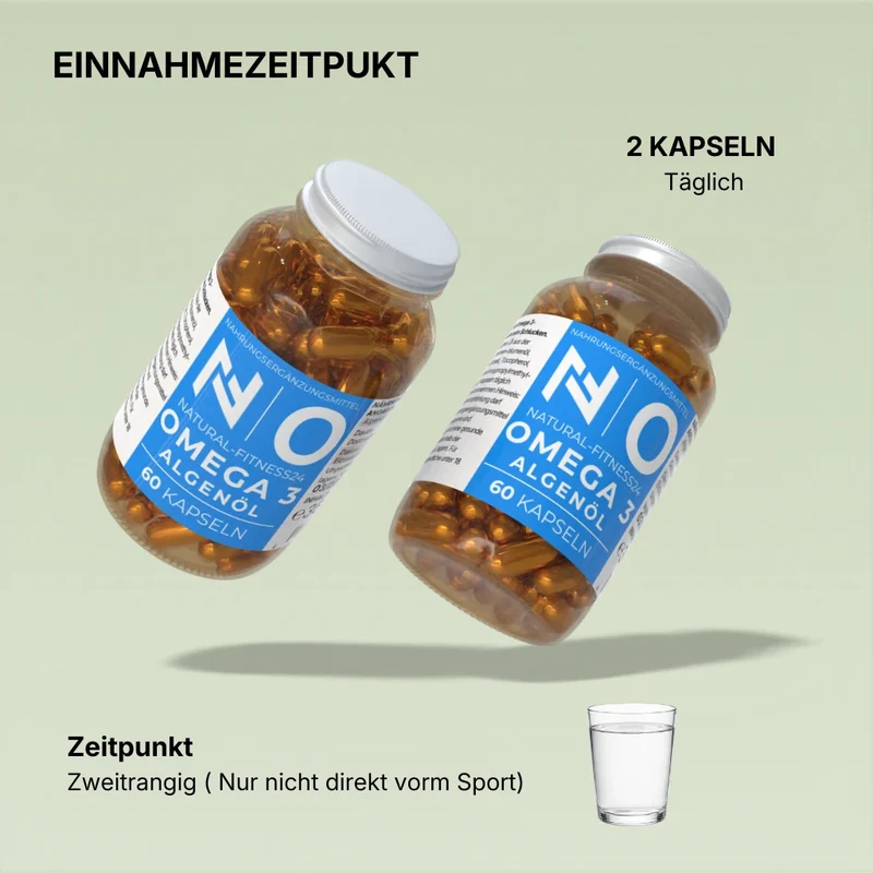 Vegane Omega 3 Kapseln mit Algenöl - 60 Kapseln