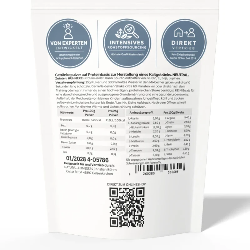 Egg White Protein Isolate Neutral 750g