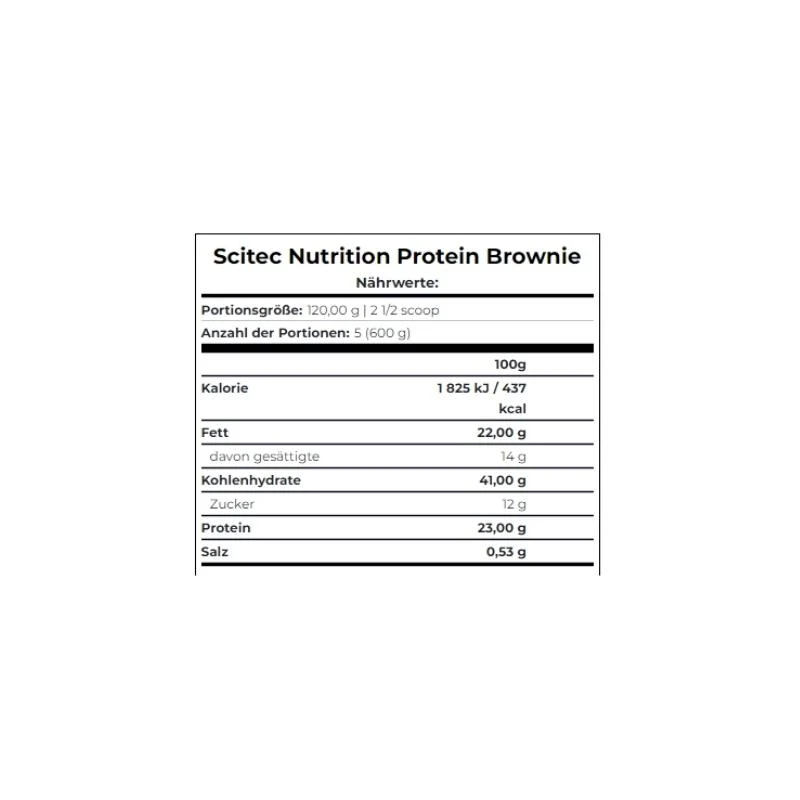 Scitec Nutrition Protein Brownie Backmischung, 600g Beutel