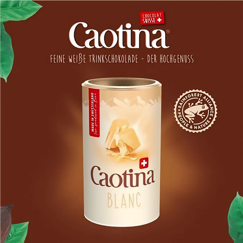 Caotina Blanc weiße Trinkschokolade - Kakao-Pulver mit weißer Schweizer Schokolade - 500g