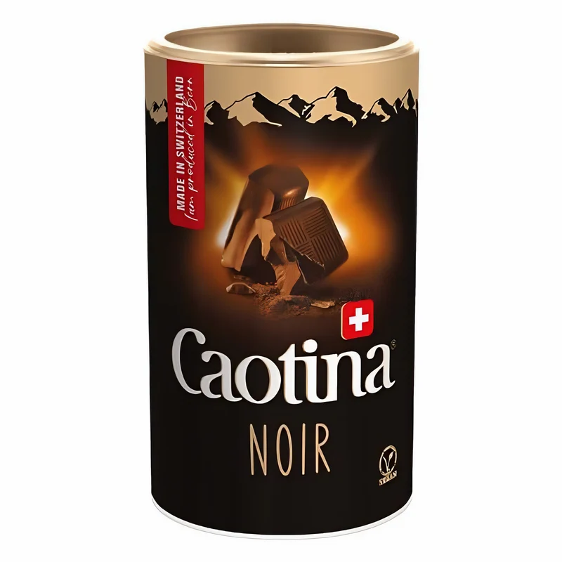 Caotina Noir dunkle Trinkschokolade - Kakao-Pulver 45% Kakaoanteil und dunkler Schweizer Schokolade - 500g