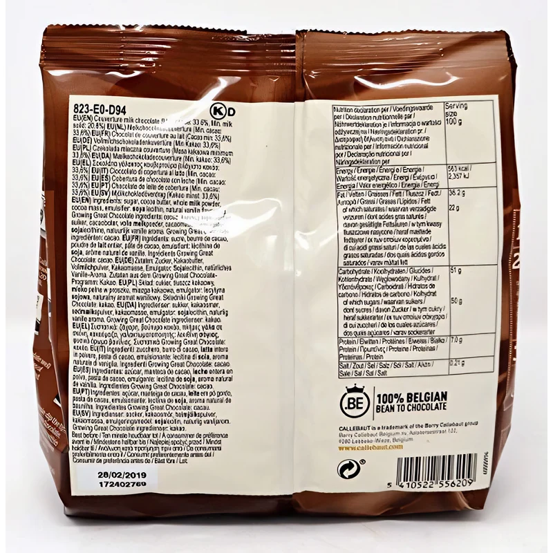 Callebaut 4x 400g Bundle - Feinste Belgische Zartbitterschokolade, Dunkle, Milch & Weiße Schokolade Kuvertüre - Chocolate Callets - 4x 400g