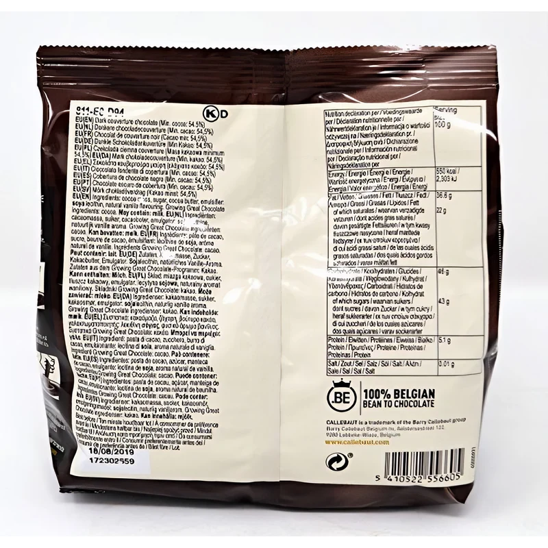 Callebaut 4x 400g Bundle - Feinste Belgische Zartbitterschokolade, Dunkle, Milch & Weiße Schokolade Kuvertüre - Chocolate Callets - 4x 400g