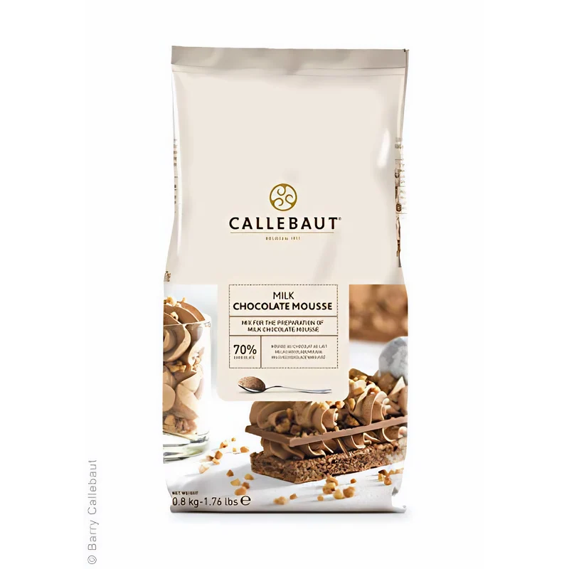 Callebaut Chocolate Mousse, Schokoladen-Mousse-Pulver, Milchschokolade, 70% Kakao 800g