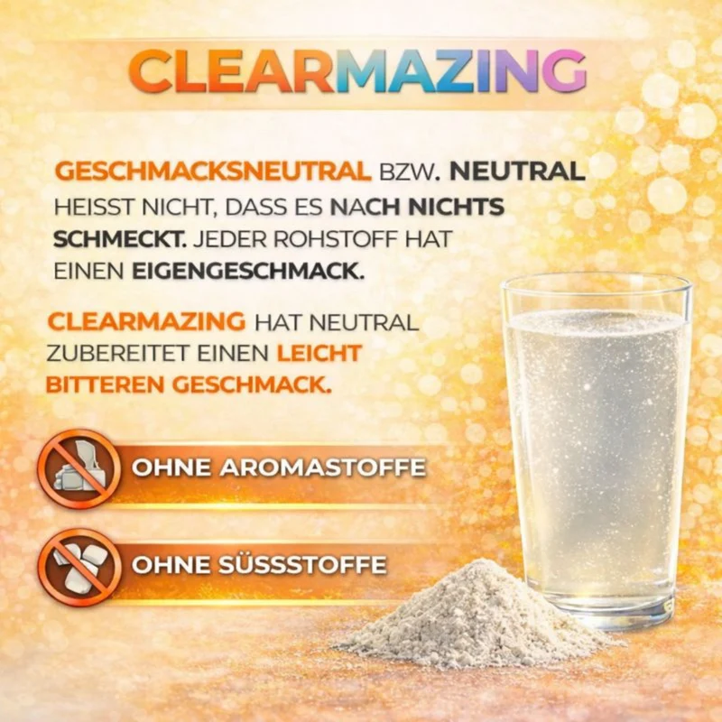 Clearmazing Clear Whey Protein Isolat – 750g | 87% Eiweißgehalt, Ohne Aroma & Süßungsmittel