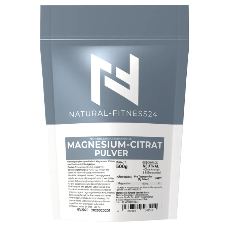 Magnesium Citrat 500g Pulver – Neutral