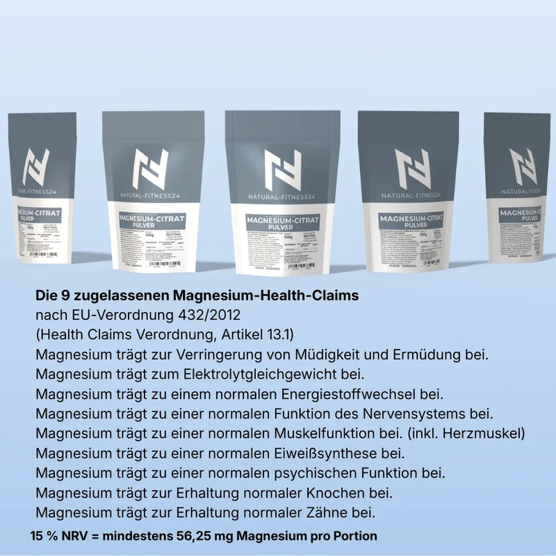 Magnesium Citrat 500g Pulver – Neutral