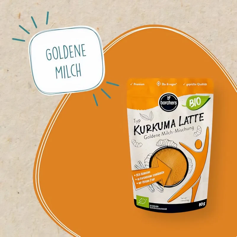 borchers Bio Kurkuma Latte - Goldene Milch-Mischung - 80g