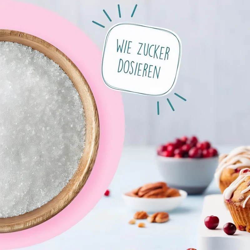 BORCHERS Backsüße, Streusüße zum Backen, auf Grundlage von Erythrit und Xylit, 1:1 wie Zucker - 300g