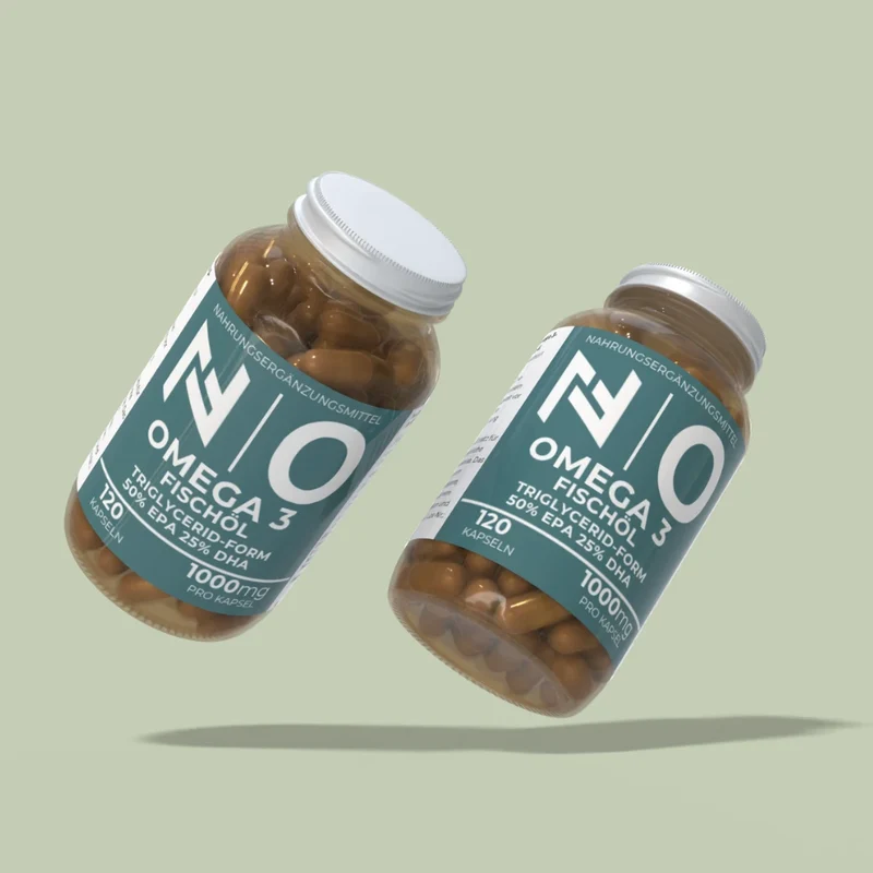 Omega-3 Fischöl Kapseln 1000 mg – 500 EPA / 250 DHA – TG-Form