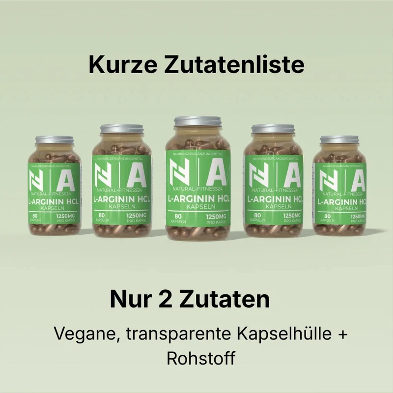 L-Arginin HCL Caps – 80 Kapseln