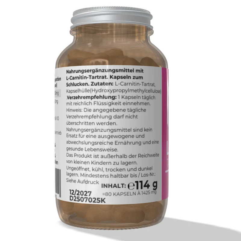L-Carnitin Tartrat 1250mg 80 Kapseln