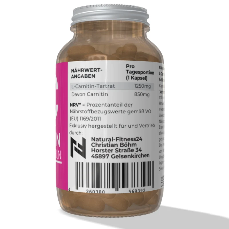 L-Carnitin Tartrat 1250mg 80 Kapseln
