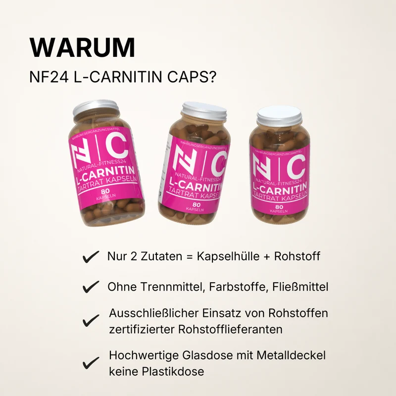 L-Carnitin Tartrat 1250mg 80 Kapseln