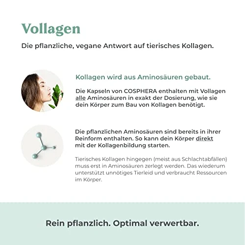 COSPHERA Vegan Collagen mit Vollagen® – 120 Kapseln